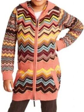 Missoni for Target Girls Zigzag Hooded Cardigan Multicolor NWT Size 3T